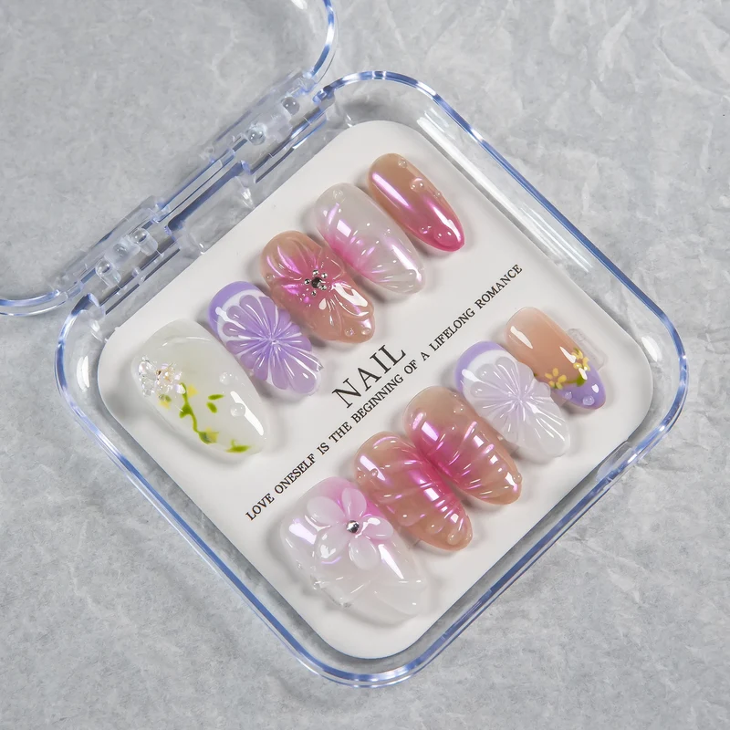 Floral Art Press-On Nail Set
