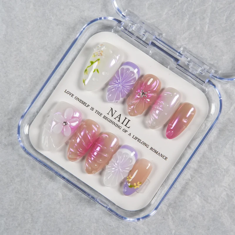 Floral Art Press-On Nail Set