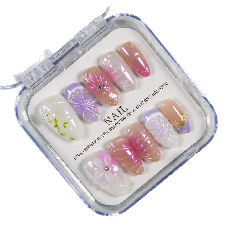 Floral Art Press-On Nail Set