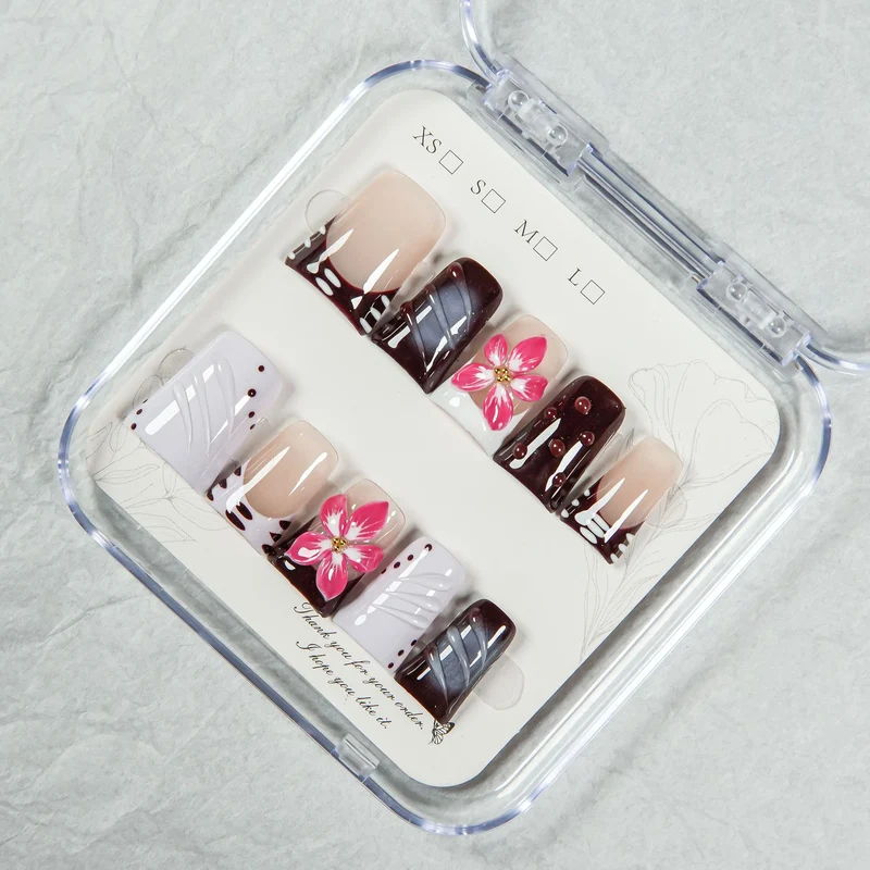 Blumenakzent Press-On Nagelset