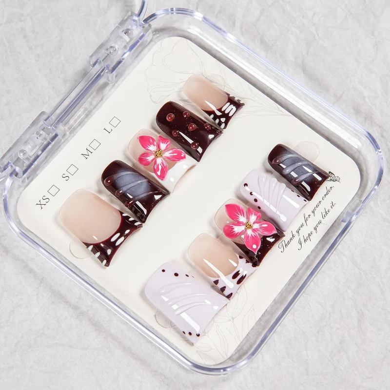 Blumenakzent Press-On Nagelset
