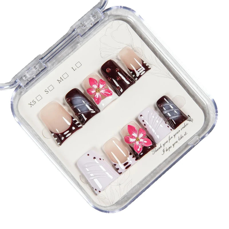 Blumenakzent Press-On Nagelset