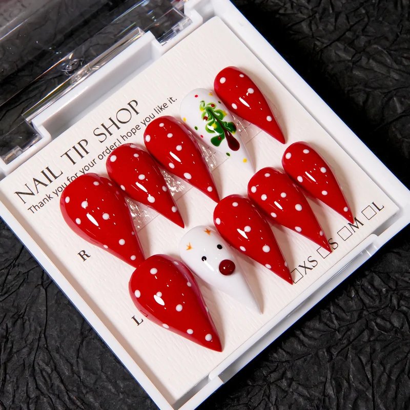 Festive Stiletto Press-On-Nagelset