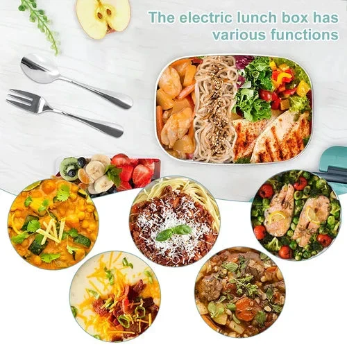 ✨🍴Mobile elektrische Brotdose – Für Auto & Haushalt, Steckdosenbetrieb, Edelstahl-Innenbehälter 🔌🍱