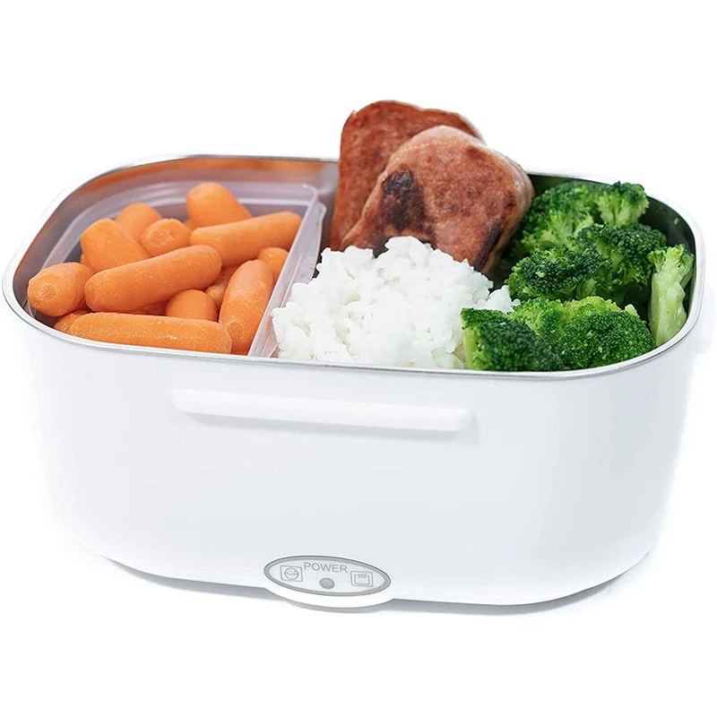 ✨🍴Mobile elektrische Brotdose – Für Auto & Haushalt, Steckdosenbetrieb, Edelstahl-Innenbehälter 🔌🍱