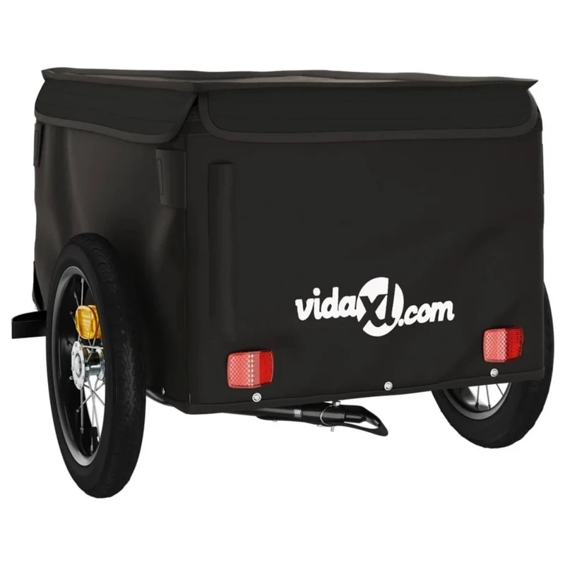 Fahrrad Transportanhänger Schwarz Anhänger Lastenanhänger Cargo Bike