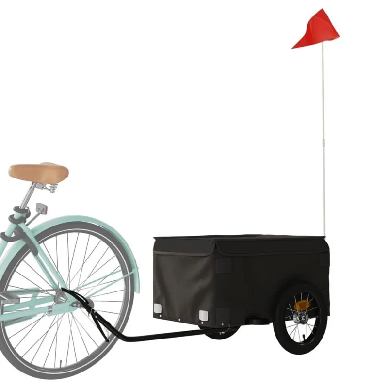 Fahrrad Transportanhänger Schwarz Anhänger Lastenanhänger Cargo Bike
