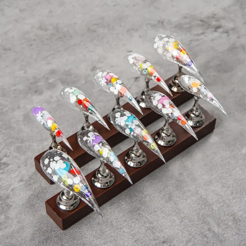 Glitzernde Stiletto Press-On Nägel Set