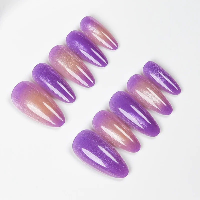 Glitter Ombre Druck-Nägel