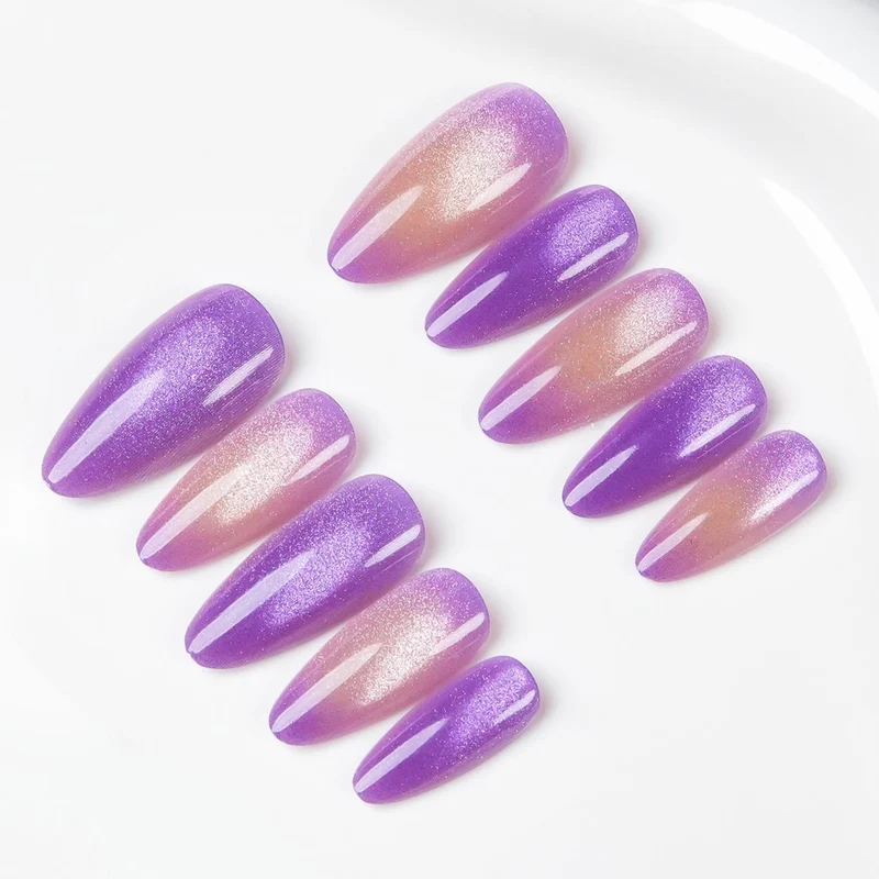 Glitter Ombre Druck-Nägel