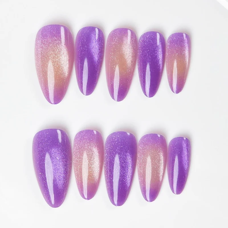 Glitter Ombre Druck-Nägel