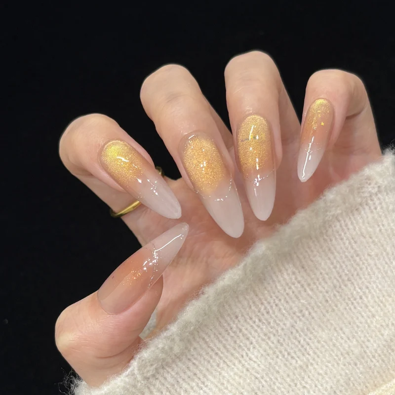 Glitzer-Gradient-Stiletto-Press-On-Nägel