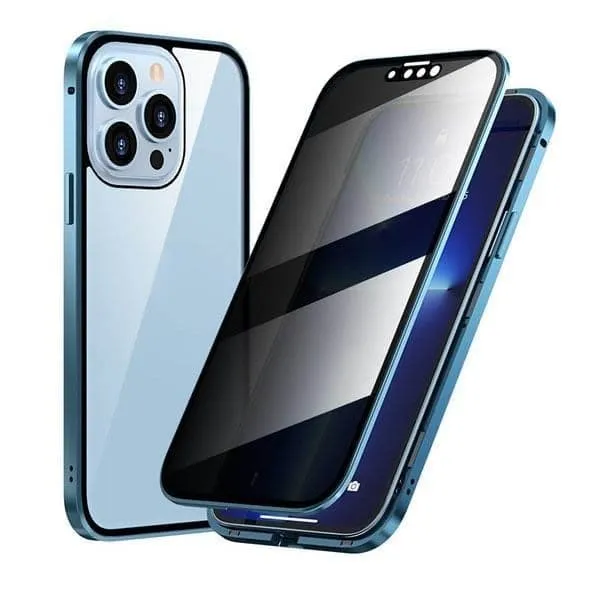 ✨ LETZTER TAG VERKAUF 50% RABATT ✨Magnetische iPhone-Hülle mit Sichtschutzglas und Metallrahmen