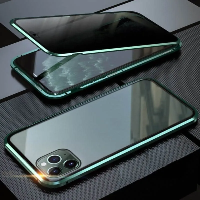 ✨ LETZTER TAG VERKAUF 50% RABATT ✨Magnetische iPhone-Hülle mit Sichtschutzglas und Metallrahmen