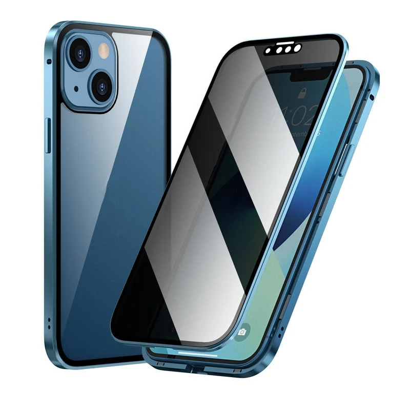 ✨ LETZTER TAG VERKAUF 50% RABATT ✨Magnetische iPhone-Hülle mit Sichtschutzglas und Metallrahmen