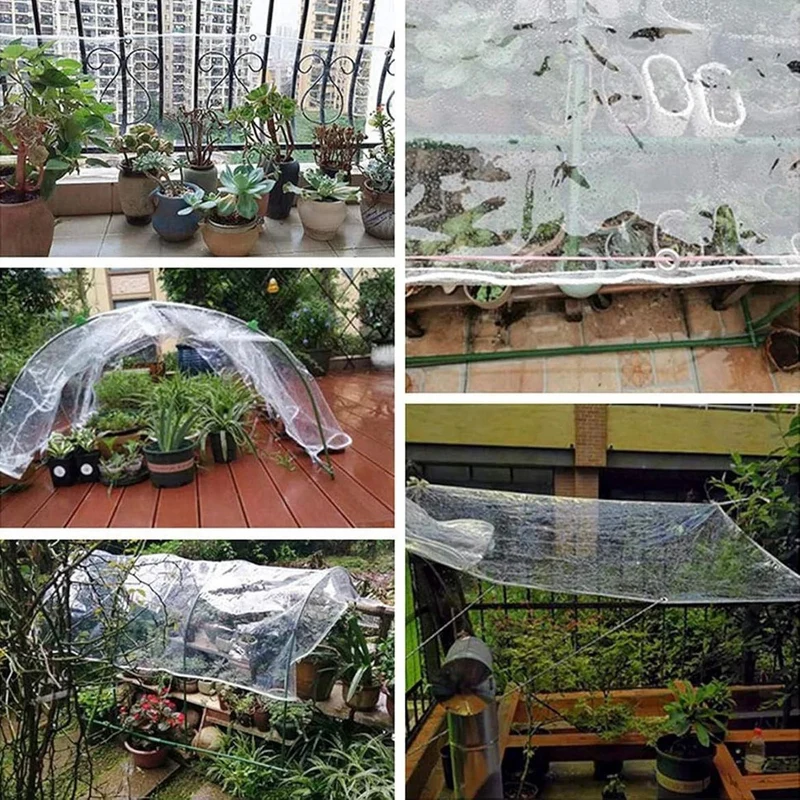 Wasserdicht Transparent Plane Schutzplane 2x5m Folie