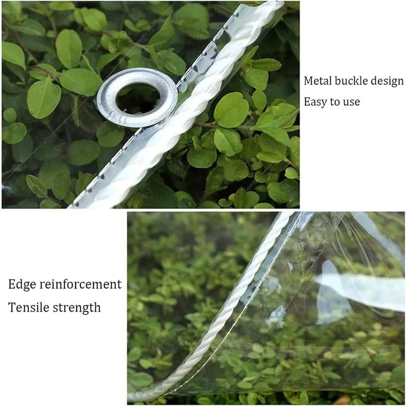 Wasserdicht Transparent Plane Schutzplane 2x5m Folie