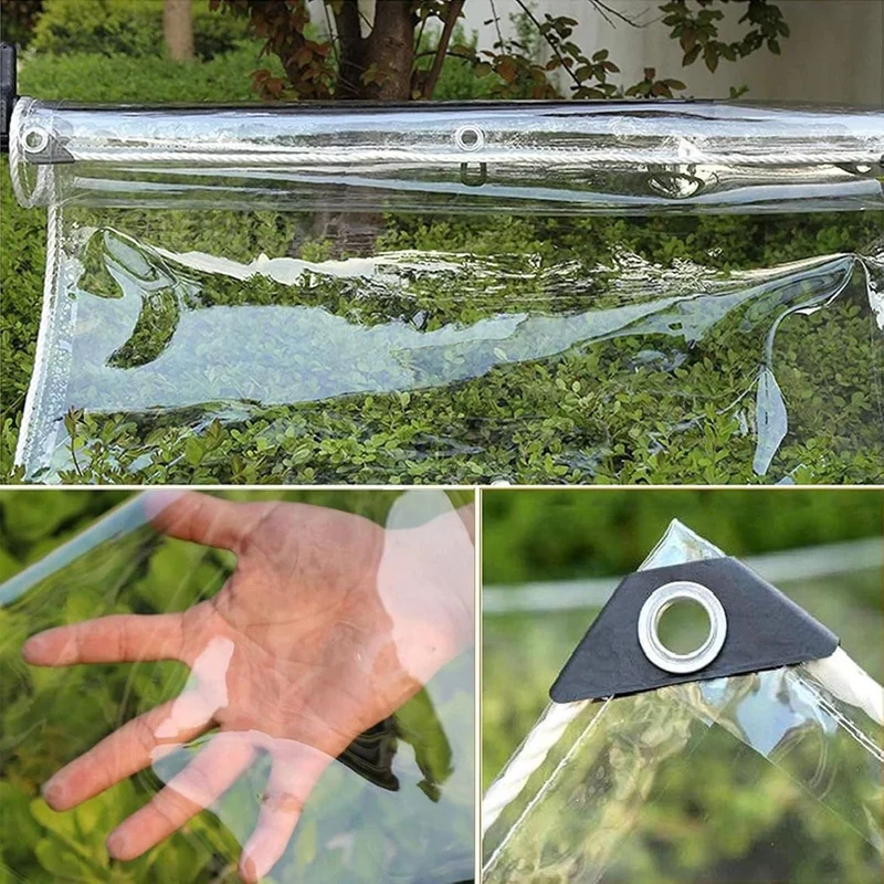 Wasserdicht Transparent Plane 4x6m Schutzplane Folie