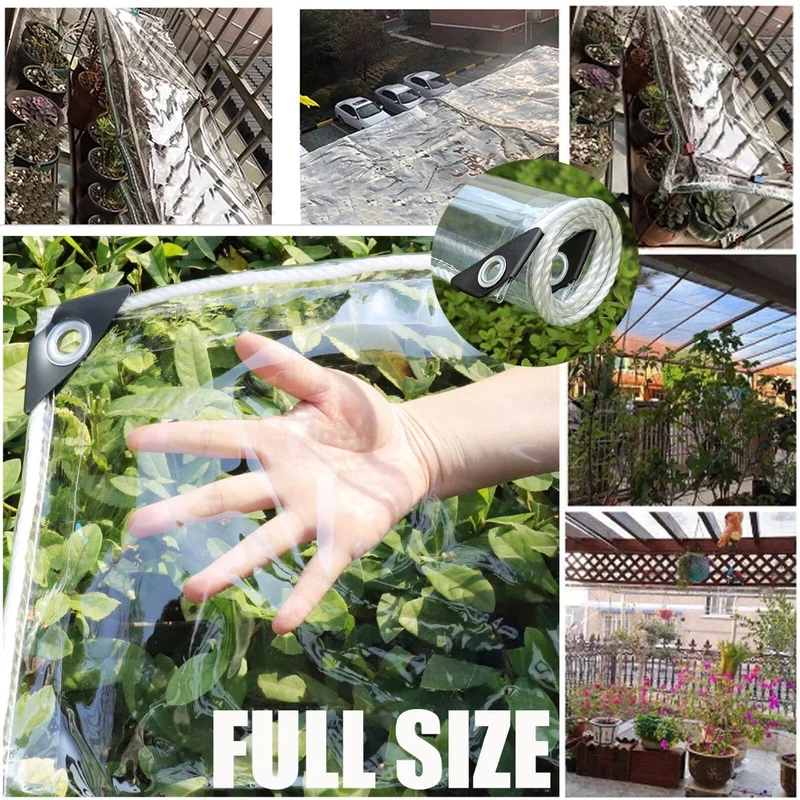 Wasserdicht Transparent Plane 4x6m Schutzplane Folie