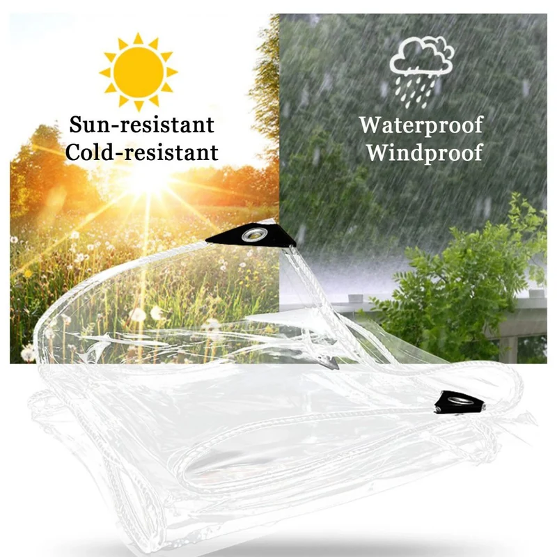 Wasserdicht Transparent Plane 4x6m Schutzplane Folie
