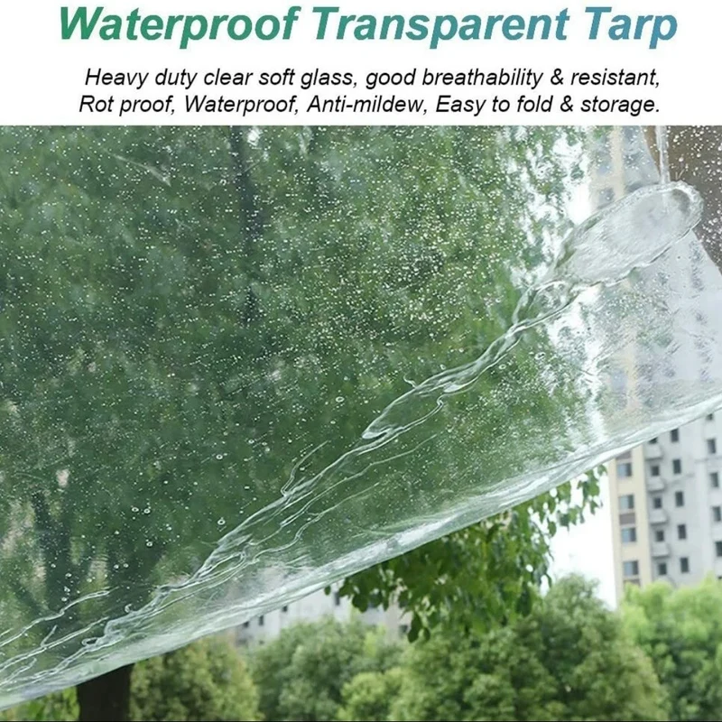 Wasserdichte Transparente Plane 3x4m Schutzplane Folie Klare