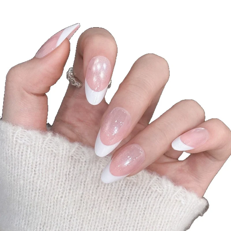 Elegante Ombre Druck-On-Nagelerweiterungen