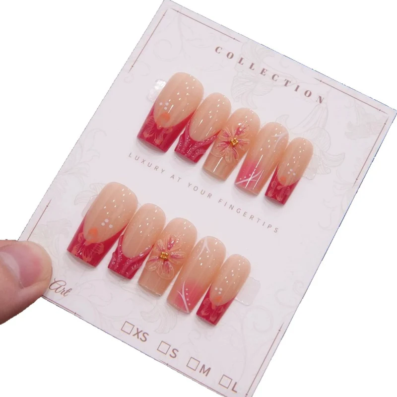 Deluxe Floral Press-On Nagelkunst
