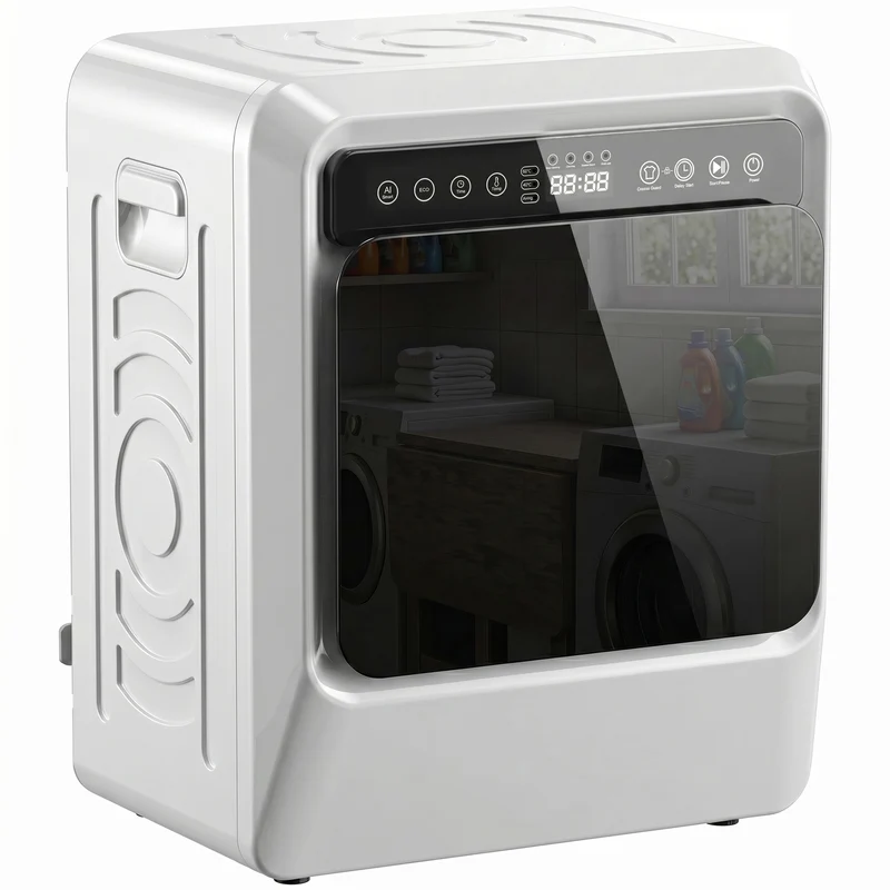 5kg Vented Tumble Dryer with Smart Drying & Stainless Steel Tub, Compact Freestanding Design, White