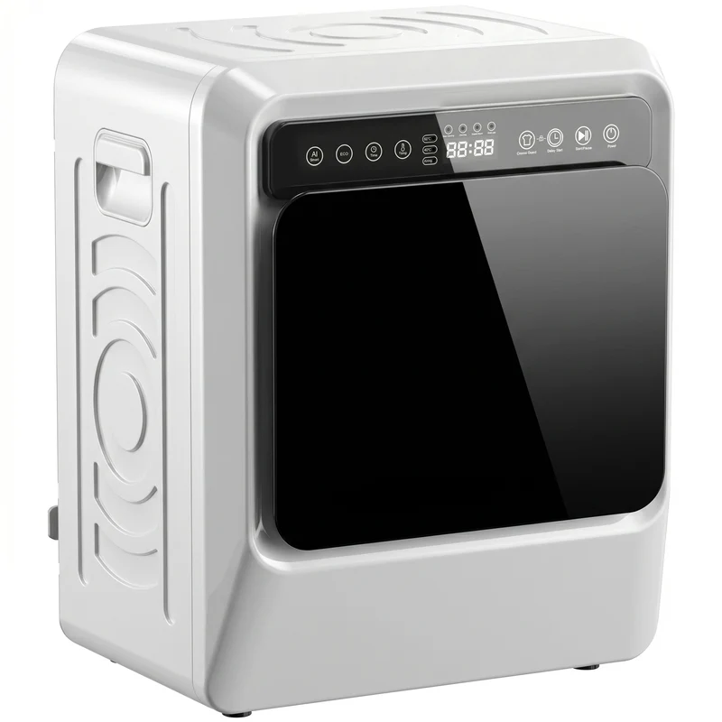 5kg Vented Tumble Dryer with Smart Drying & Stainless Steel Tub, Compact Freestanding Design, White
