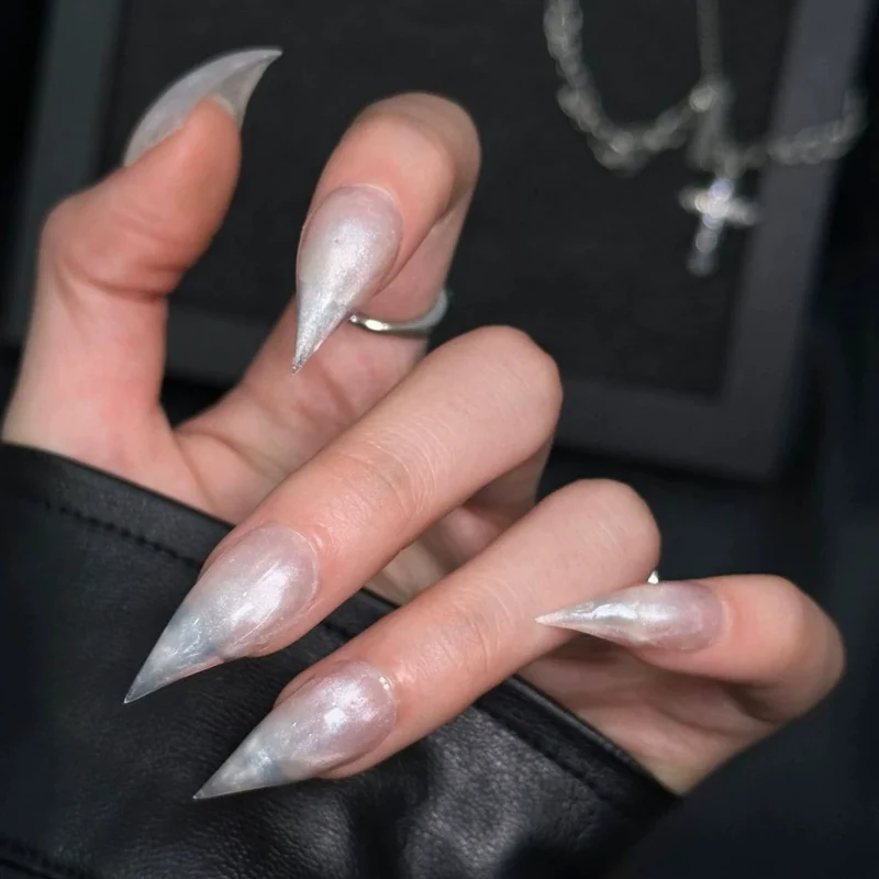 Glamouröse Stiletto Druck-Nagelset