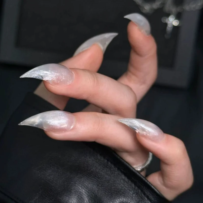 Glamouröse Stiletto Druck-Nagelset