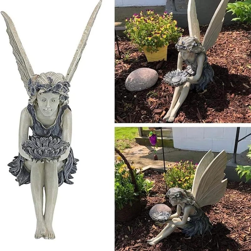 Gartendeko Gartenstatue Elf Statue Dekoration Garten