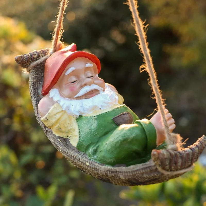 Gartenfigur Wasserdicht Gartenwichtel Figur Zwerg Gartendeko