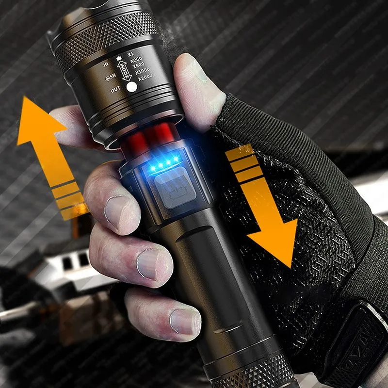 🔦☀️Ultimale Kompakttaschenlampe🌟🌟7.500 Lumen & 4.900m Reichweite