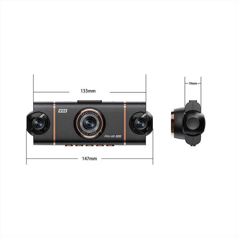 🏆60% RABATT 🚗 📹4-Channel HD Dashcam with Front Interior Rear Recording