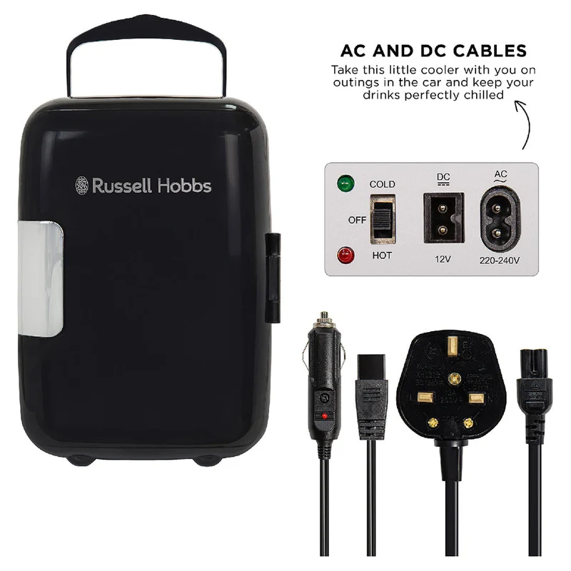 Russell Hobbs 4L freistehend Mini Cooler - Schwarz | RH4CLR1001B