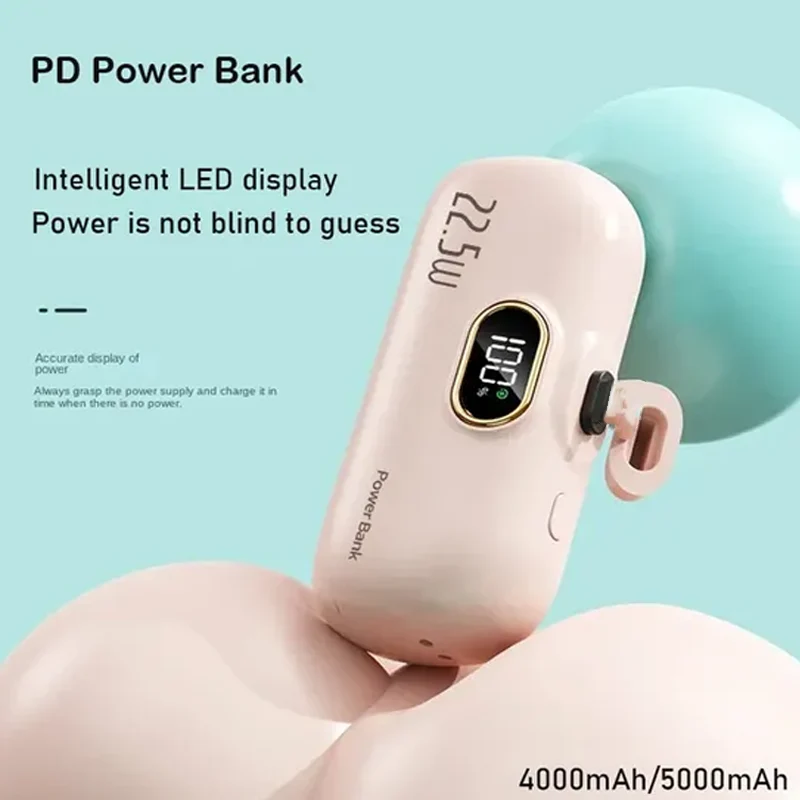 🔥Mini-tragbares Ladegerät Power Bank mit 5000 mAh für Mobiltelefone