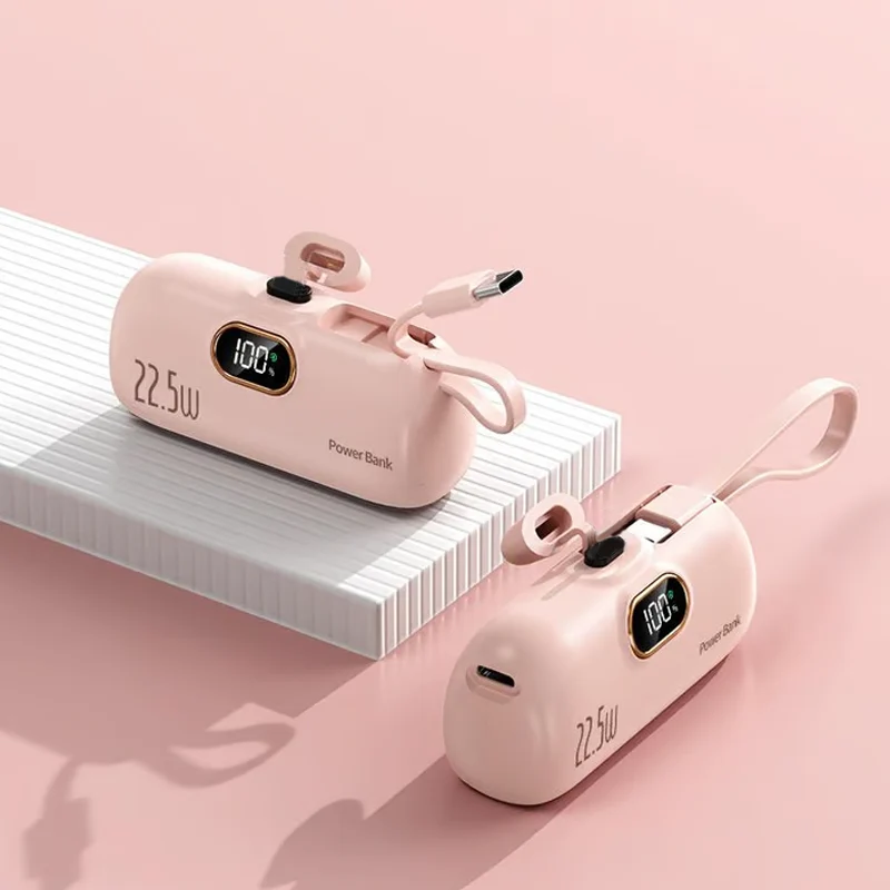 🔥Mini-tragbares Ladegerät Power Bank mit 5000 mAh für Mobiltelefone