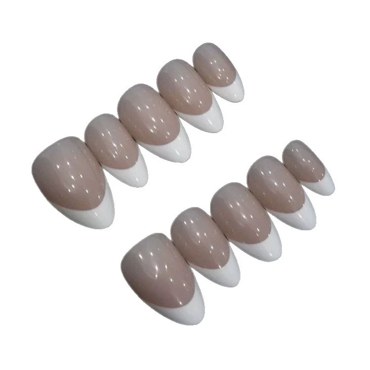 Elegante French Tip Press-On Nägel