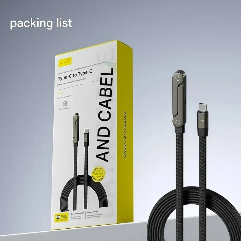 🎁 Weihnachts-Frühverkauf 🔥 2-in-1-Geflochtenes Schnellladekabel mit integriertem Handyhalter