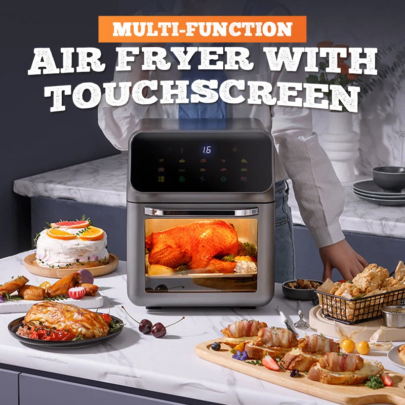 🔥60% Rabatt - TOP ANGEBOT🍳🍗 Multifunktionale Heißluftfritteuse mit Sichtfenster & Touchscreen | Kostenloser Versand✈️