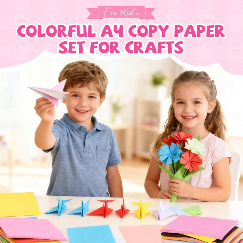 Buntes A4-Kopierpapier-Set für Handwerk & Basteln
