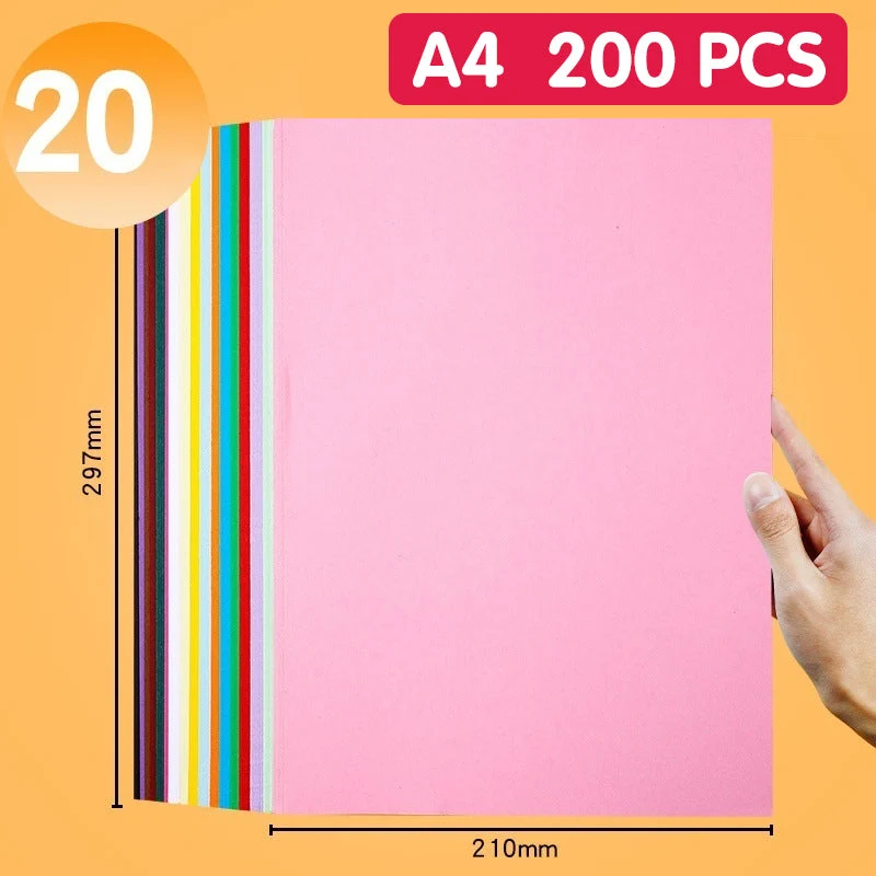 Buntes A4-Kopierpapier-Set für Handwerk & Basteln