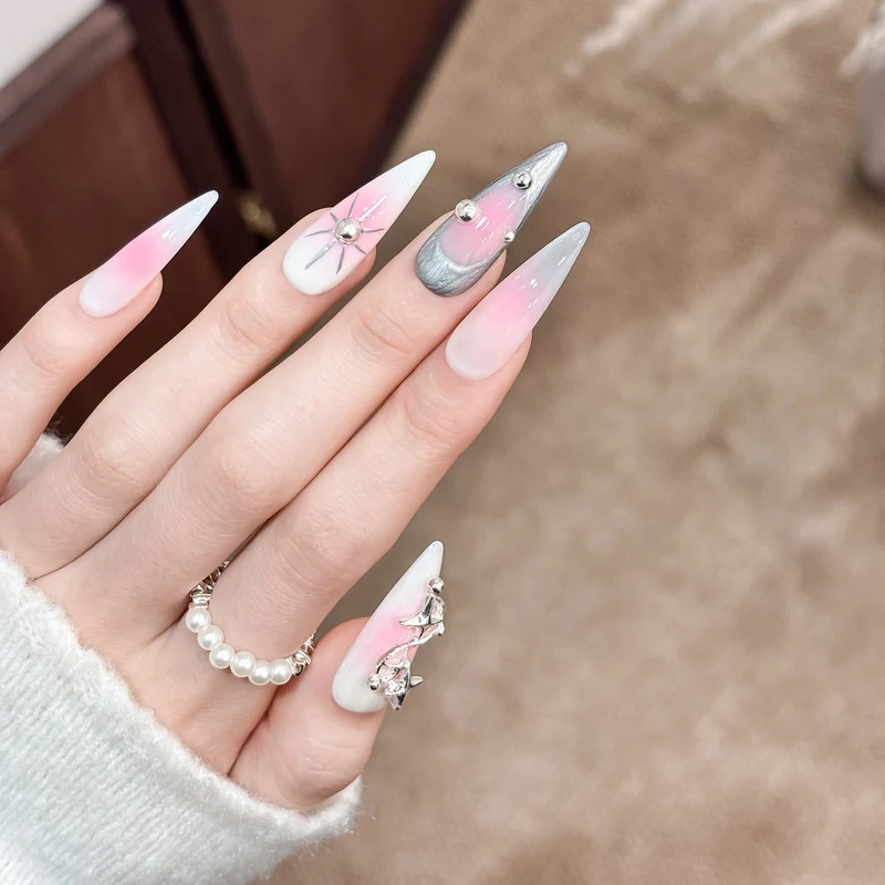 Glamouröses Stiletto Press-On Nail Art Set