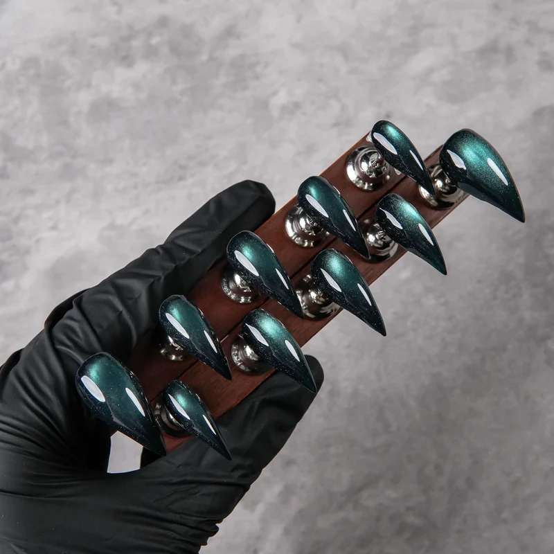 Glamouröses Stiletto-Nagelset mit einzigartigem Design