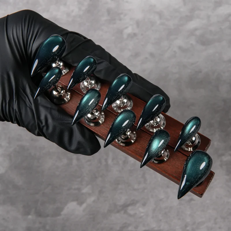 Glamouröses Stiletto-Nagelset mit einzigartigem Design