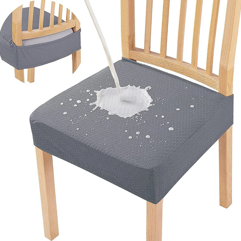 📢📢 3+3 GRATIS⏰Wasserabweisender Stuhlbezug mit Rauten-Jacquard – Für Esszimmer-, Hotel- & Haushaltsstühle 🪑✨