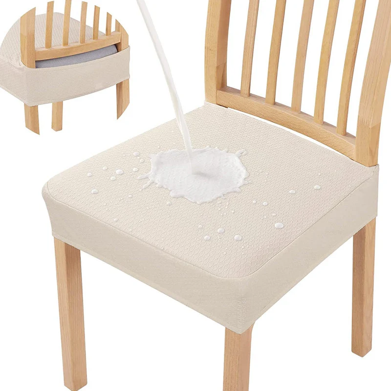 📢📢 3+3 GRATIS⏰Wasserabweisender Stuhlbezug mit Rauten-Jacquard – Für Esszimmer-, Hotel- & Haushaltsstühle 🪑✨
