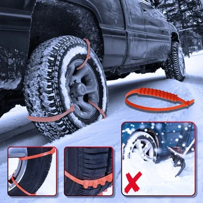 📢📢50 % Rabatt!! ⏰ Rutschfeste Schneeketten – Einfache Montage, Hoher Grip auf Eis/Schnee & Maximale Winter-Sicherheit ❄️