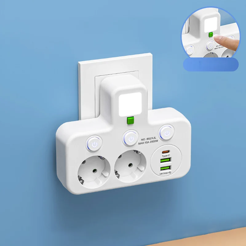 🎉 Neujahrsgeschenk – 50% RABATT!🔌 Intelligente Steckdosenleiste mit USB & Nachtlicht – Vielseitig & Sicher!